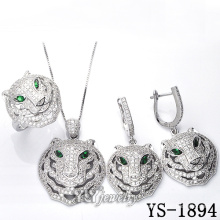 Micro Pave CZ 925 Sterling Silber Tiger Form Schmuck (YS-1894)